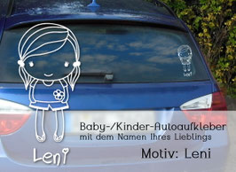 "Leni" Autoaufkleber Sticker für Baby Kind