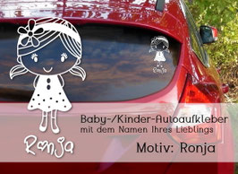 "Ronja" Autoaufkleber Sticker für Baby Kind