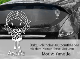 "Amelie" Autoaufkleber Sticker für Baby Kind