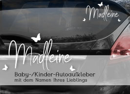 "SCHMETTERLINGE" Autoaufkleber Sticker für Baby Kind