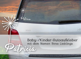 "Wunsch Blume" Autoaufkleber Sticker für Baby Kind