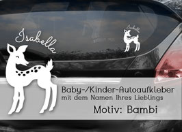 "BAMBI" Autoaufkleber Sticker für Baby Kind