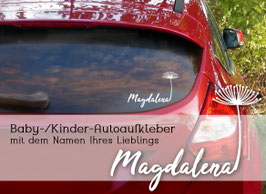 "PUSTE Blume" Autoaufkleber Sticker für Baby Kind