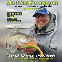 Piper Shad "Mathias Fuhrmann Collection" Dekor:Orange Chartreuse