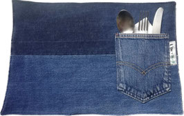 Jeans-Tischset "Zwei Farben mit Tasche"