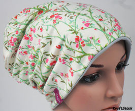 Chemo Kopfbedeckung pinke Blumen