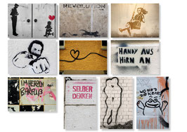 10er Streetart  Postkarten Set  Motive gemischt 1