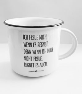 Original Karl Valentin Porzellantasse: "Ich freue mich wenn es regnet ... "