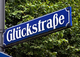 Postkarte: Glücksstraße