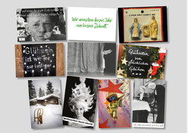 10er Weihnachts Postkarten Set