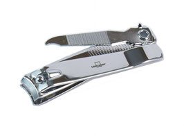 Malteser Nagelknipser 2756, 8 cm, verchromt, Drehknipser, glatt, Pedicure