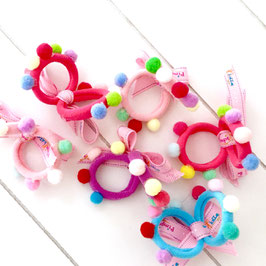 Baby-Collection - Pom Pom-Haargummi  2er-Set