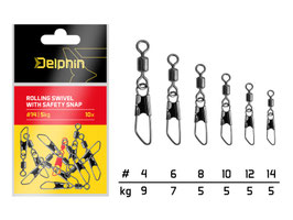 Delphin Rolling Swivel with Safety Snap