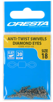 Cresta Anti-Twist Swivels Diamond Eyes