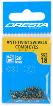 Cresta Anti-Twist Swivels Combi Eyes