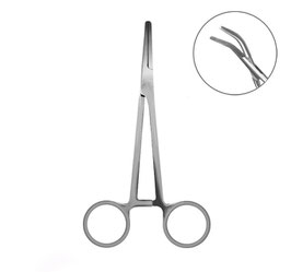 Delphin Arterienklemme BASE gebogen