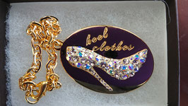" Heelclothes Special Charm Pave Gold Swarovski Crystal "