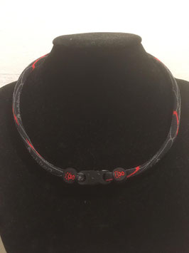 X30 Stoffkette Monotone black/red