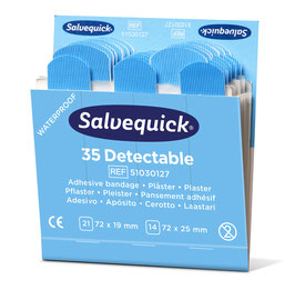 51030127 - Salvequick Blue Detectable Pflaster, 6 Pack à 35 Stk.