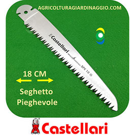 CASTELLARI Ricambio Lama Dritta 18 cm Seghetto Pieghevole Cod. 18G