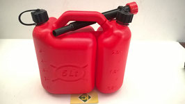 Tanica benzina/olio: 5 litri benzina + 2,5 litri olio