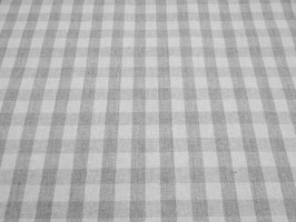 Tischdecke Baumwolle Leinenoptik Dandy grau-weiß kariert