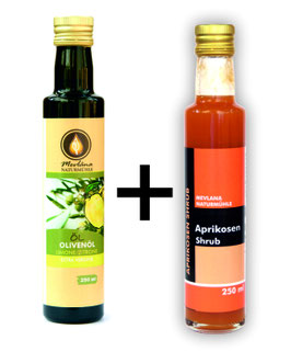 Sommerpaket 1: Zitronenöl 250 ml + Aprikosenshrub 250 ml