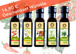 Geschenkset 5 x 100 ml Würzöle