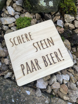 Untersetzer Schere Stein PAAR BIER!