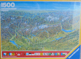Panoramakarte Schweiz - 1500 Teile GLX-3