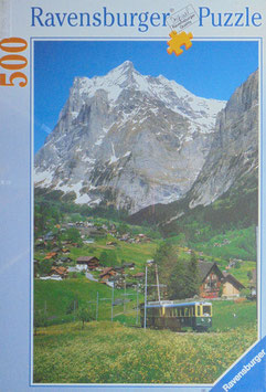 Schweiz: Wengernalpbahn vor Wetterhorn - 500 Teile