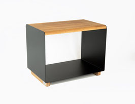 Kaminholzregal mit Sitzbank BLACK EDITION