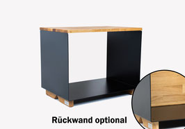 Kaminholzregal mit Sitzbank BLACK EDITION