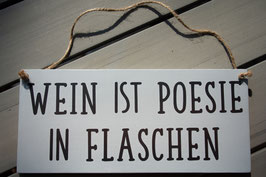 Wein ist Poesie in Flaschen (grau)
