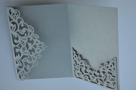 Laser Cut Trifold Pocket Lace Design Pack of 10
