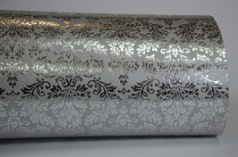 Silver Foil Baroque on Silver ±250gsm pack of 10 sheets, various sizes