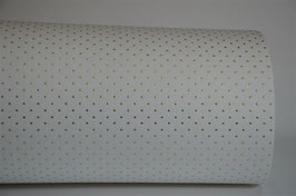 Gold Dewdrops on white ±250gsm pack of 10 sheets, various sizes