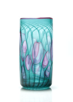 Vase, zylindrisch, meerblau, 2.Wahl