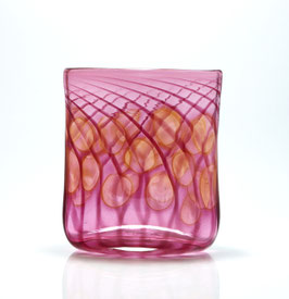 Vase, oval, goldrubin