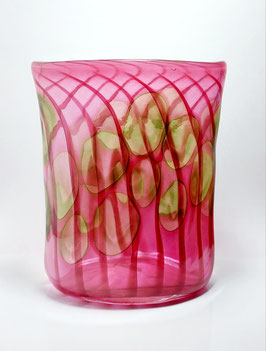 Vase, oval, goldrubin
