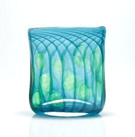 Vase, oval, aquablau