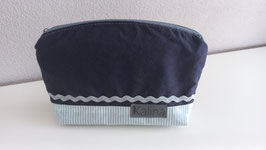 Necessaire . Blau . Streifen
