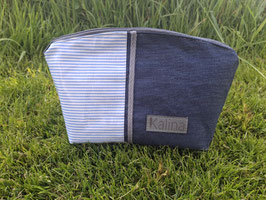 Necessaire . Streifen . Blau . 2