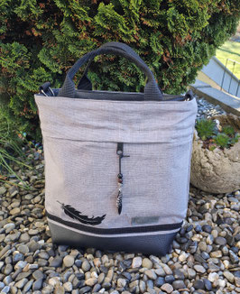 3in1 . SMALL . Grau . Feder