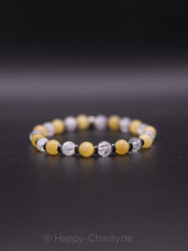 Jade gelb Armband  9 mm Artikel-Nr. AW6066