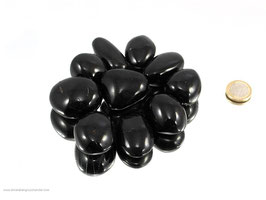 Turmalin schwarz Pebbles/XL Trommelsteine 0,5 kg (Schörl)