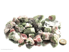 Wassermelonen Turmalin Rohsteine - 0,25 kg
