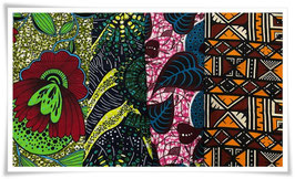 4x WaxPrint RestStoffe *Mahawia Nitatua* Afrika