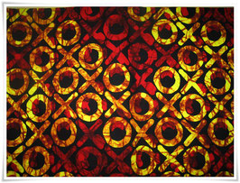 WaxPrint Stoff *Vekundu Maduara* Meterware,  Afrika