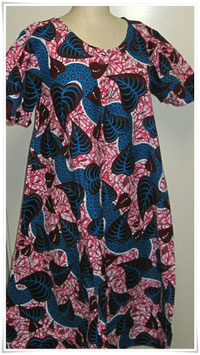 Kleid *Nyeusi Kijivu* WaxPrint, Afrika